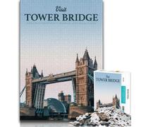 Puzzle 1000 pièces pour Adultes et Adolescents, Visite du Tower Bridge, Jouets éducatifs, Jeux Anti-Stress, décoration d'intérieur Unique et Cadeaux (75x50cm)