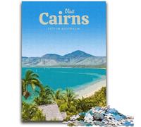 Puzzle 1000 pièces pour Adultes et Adolescents Visitez Cairns Stimulez Votre Cerveau Jouets addictifs pour cultiver la Patience Collection d'artistes, Beaux-Arts (Taille 38x52cm)