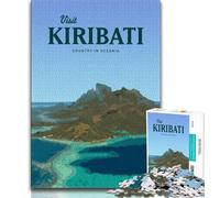 Puzzle 1000 pièces pour Adultes et Adolescents, visitez Kiribati, Anti-Stress, Vacances à la Maison, tuez Le Temps, améliorez l'amour Entre Couples (75x50cm)