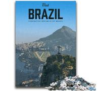 Puzzle 1000 pièces pour Adultes et Adolescents Visitez Le Brésil, Puzzle 1000 pièces, Jeux éducatifs familiaux, décoration d'intérieur, Cadeau (50x75cm)