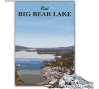 Puzzle 1000 pièces pour Adultes et Adolescents Visitez Le lac Big Bear Jeu de Quiz idéal comme Cadeau pour Toute la Famille (26x38cm) 1000 pièces