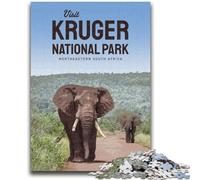 Puzzle 1000 pièces pour Adultes et Adolescents Visitez Le Parc National Kruger Jouet éducatif Anti-Stress Cadeaux du Père Noël Secret pour Les 14 Ans (Taille 38x26cm)