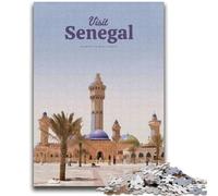 Puzzle 1000 pièces pour Adultes et Adolescents Visitez Le Sénégal Cadeaux Amusants en Famille pour Les Amis et la Famille à partir de 14 Ans (Taille 38x52cm)