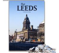 Puzzle 1000 pièces pour Adultes et Adolescents Visitez Leeds Jouet éducatif intellectuel décompressant Cadeaux du Père Noël Secret (26x38cm) 1000 pièces