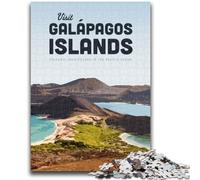 Puzzle 1000 pièces pour Adultes et Adolescents Visitez Les îles Galapagos Puzzles pour Adolescents, Jeu de Quiz Décoration Murale Cadeaux d'anniversaire et de Noël Uniques (50x75cm)