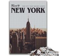 Puzzle 1000 pièces pour Adultes et Adolescents Visitez New York Stimulez Votre Cerveau Jouets addictifs pour cultiver la Patience Collection d'artistes, Beaux-Arts (Taille 38x52cm)