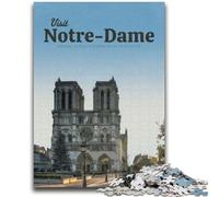 Puzzle 1000 pièces pour Adultes et Adolescents Visitez Notre-Dame Jouet éducatif Anti-Stress Cadeaux du Père Noël Secret pour Les 14 Ans (Taille 38x26cm)