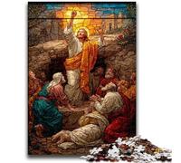 Puzzle 1000 pièces pour Adultes et Adolescents, vitrail Jésus, Puzzle 1000 pièces, Jeu Familial Anti-Stress, défi Difficile, adapté aux Couples (75x50cm)