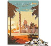Puzzle 1000 pièces pour Adultes et Adolescents, Voyage à Abu Dhabi, Jeu éducatif pour Anniversaire et Noël (26x38cm)