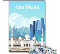 Puzzle 1000 pièces pour Adultes et Adolescents, Voyage à Abu Dhabi, Jouets Anti-Stress, Cadeaux d'anniversaire Uniques pour Les 14 Ans et Plus, 50x75cm
