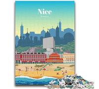 Puzzle 1000 pièces pour Adultes et Adolescents, Voyage à Nice, 1000 pièces pour Adultes, Jeu Stimulant, idéal comme Cadeau pour Toute la Famille (50x75cm)