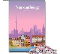 Puzzle 1000 pièces pour Adultes et Adolescents, Voyage à Nuremberg, Jouets Anti-Stress, Anniversaires et Cadeaux Uniques pour Les 14 Ans et Plus, 26x38cm