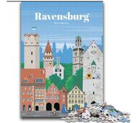 Puzzle 1000 pièces pour Adultes et Adolescents, Voyage à Ravensburg, Jouets Anti-Stress, Anniversaires et Cadeaux Uniques pour Les 14 Ans et Plus, 75x100cm
