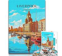 Puzzle 1000 pièces pour Adultes et Adolescents, Voyage en Angleterre à Liverpool, Jouets éducatifs et éducatifs pour la Famille, pour renforcer l'amour Entre Couples (38x26cm)
