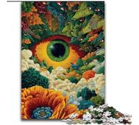 Puzzle 1000 pièces pour Adultes et Adolescents, Yeux colorés, Jouets Anti-Stress, décoration d'intérieur Unique et Cadeaux pour Les 14 Ans, 26x38cm