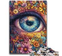 Puzzle 1000 pièces pour Adultes et Adolescents, Yeux de Fleurs, Divertissement Familial, Jeu éducatif pour Anniversaire et Noël, à partir de 14 Ans, 26x38cm