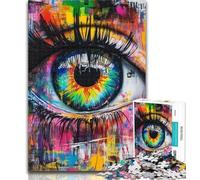 Puzzle 1000 pièces pour Adultes et Adolescents, Yeux psychiques, Puzzle 1000 pièces, Jeux éducatifs, décoration d'intérieur, Convient pour la décoration de Bureau, 26x38cm