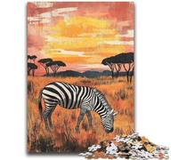 Puzzle 1000 pièces pour Adultes et Adolescents, Zèbre Africain, 1000 pièces, Jouets éducatifs, Jeux en Famille, Cadeaux pour Amis et Famille (50x75cm)