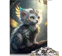 Puzzle 1000 Pièces pour Adultes et Enfants - Bébés Animaux en Bois - Jeux Jouets Cadeau pour Adolescents - Taille : 50 x 75 cm
