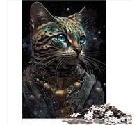 Puzzle 1000 pièces pour Adultes et Enfants Chat du Bengale Puzzles pour Enfants Puzzles en Bois adaptés aux Adultes Puzzles Difficiles pour Adultes (50x75 cm)