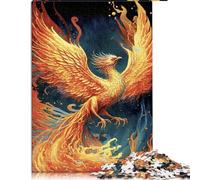 Puzzle 1000 pièces pour Adultes et Enfants Fire Phoenix Puzzle en Bois pour Adultes et Enfants de 12 Ans et Plus, Jouets éducatifs d'apprentissage Taille : 50 x 75 cm