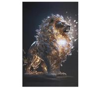 Puzzle 1000 Pièces pour Adultes et Enfants, Lion, Puzzle en Bois, Cadeaux pour Adultes (78x53cm) - PAZZK