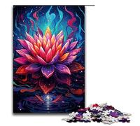 Puzzle 1000 pièces pour Adultes et Enfants par Jigsaw Puzzles Lotus psychédéliques colorés pour Adultes Puzzle en Bois 1000 pièces (75 x 50 cm)