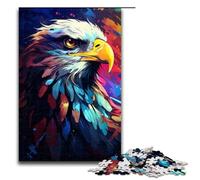 Puzzle 1000 pièces pour Adultes et Enfants par Jigsaw Puzzles psychédéliques colorés d'aigle Animal pour Adultes Puzzle en Bois 1000 PCS (75x50cm)