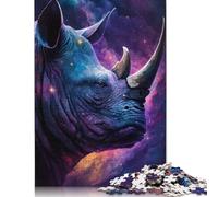 Puzzle 1000 pièces pour Adultes et Enfants, Puzzle Galaxy Rhinocéros, Jeu de décompression intellectuelle et Amusant, 1000 pièces (75 x 50 cm)