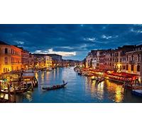 Puzzle 1000 pièces pour Adultes et Enfants Vue Nocturne de Venise sur l'eau Jeux de décompression éducatifs Puzzle de Loisirs Puzzles de Paysage Jouets 38x52CM
