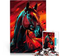 Puzzle 1000 pièces pour Adultes Étalon Brillant Jeu Familial Anti-Stress Défi Difficile Jeu éducatif pour Anniversaire, Noël 75x50cm