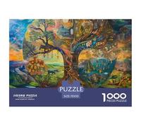 Puzzle 1000 Pièces pour Adultes - étrange Gros Arbre- Défis Supplémentaires Amusants - Puzzle Fantaisiste De Arbre de Vie- Parfait pour La Détente Créativité Et comme Cadeau 70x50cm/1000pcs