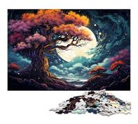 Puzzle 1000 pièces pour Adultes étrange Puzzle coloré de Nuit pour Adolescents de 14 Ans et Plus 1000 pièces (38 x 26 cm)