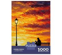 Puzzle 1000 Pièces pour Adultes Evening Reading Escape Puzzle Adulte, Jouet, Décoration Murale, Cadeau d'anniversaire Unique 52x38cm/1000pcs