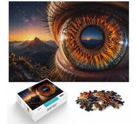 Puzzle 1000 pièces pour Adultes, Eye Reflecting a Mountain Sunrise | Pour un Noël sans écran : ce puzzle pour adultes de 1000 pièces convient aux journées calmes autour de Noël.