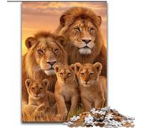 Puzzle 1000 pièces pour Adultes Famille de Lions africains Puzzle 1000 pièces pour Adultes Jeu interactif Familial, Cadeau Stimulant (Taille 26x38cm)