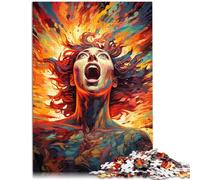 Puzzle 1000 pièces pour Adultes Fantaisie colorée Dieu du Soleil Jeux éducatifs pour la Maison Jouets à Faire soi-même 26 x 38 cm Collection d'artistes Beaux-Arts