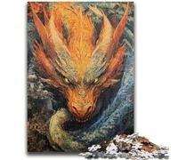 Puzzle 1000 pièces pour Adultes Fantasy Dragon, 1000 pièces, Jeux éducatifs, décoration d'intérieur, Cadeau d'anniversaire, Art Mural (50x75cm)