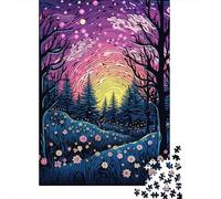 Puzzle 1000 Pièces pour Adultes Fantasy Forest Sunset Puzzle pour Adultes - Découpe De Précision - Jeu Difficile Et Stimulant - Jeu Intellectuel 70x50cm/1000pcs