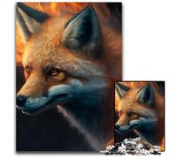 Puzzle 1000 pièces pour Adultes Fantasy Fox, Puzzle en Bois, Casse-tête Stimulant pour Adolescents, Jeu interactif Amusant en Famille 50x75cm/19,68x29,52 Pouces