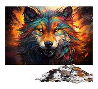 Puzzle 1000 pièces pour Adultes Fantasy Planet Wolf Puzzle en Papier Amusant 1000 pièces (38 x 26 cm)