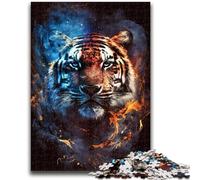 Puzzle 1000 pièces pour Adultes Fantasy Tiger Puzzle 1000 pièces, Staycation Kill Time avec pièces entièrement emboîtables de Formes aléatoires (26x38cm)