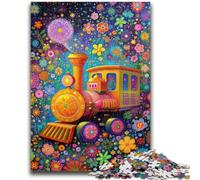 Puzzle 1000 pièces pour Adultes Fantasy Train Puzzle 1000 pièces, Staycation Kill Time avec pièces entièrement emboîtables de Formes aléatoires (26x38cm)
