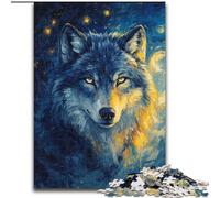 Puzzle 1000 pièces pour Adultes Fantasy Wolf, pour la décoration intérieure, pour s'amuser en Famille, à partir de 14 Ans (Taille 26x38cm)