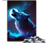 Puzzle 1000 pièces pour Adultes Fantasy Wolf Puzzle 1000 pièces Cadeaux Idée Cadeau Unique de décoration d'intérieur DIY (Taille 50x75cm)