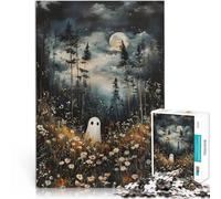 Puzzle 1000 pièces pour Adultes Fantôme dans la forêt au Clair de Lune Jeu Pratique est idéal comme Cadeau pour Toute la Famille 52x38cm