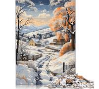Puzzle 1000 pièces pour Adultes Fauviste Symphonie des neiges Puzzle Enfants Puzzles en Bois Divertissement Familial Jouets 1000 pièces (75 x 50 cm)
