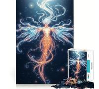 Puzzle 1000 pièces pour Adultes Fée Céleste Décoration Facile à Assembler Jeu d'exercice cérébral Moments de détente et de Plaisir pour Un Anniversaire (38x26cm)