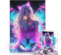 Puzzle 1000 pièces pour Adultes Fée néon au Bord de l'eau pour Le Jeu éducatif Challenge Toy Idées Cadeaux 38x26cm