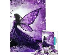 Puzzle 1000 pièces pour Adultes fée Violette sur Une Branche Tableau Puzzles pour Adolescents Jeux Amusants décoration Murale Cadeau d'anniversaire Unique (Taille 38x52cm)